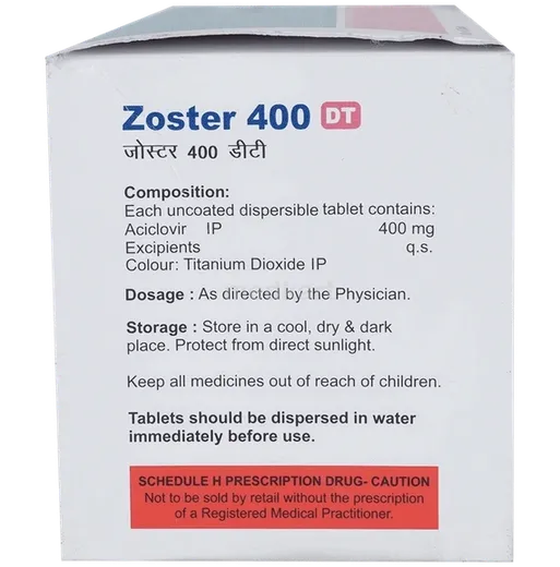 zoster dt 400mg tablet 10's